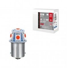 LAMPA Lampara led doble polaridad SERIES-6 SMDX1CHIP-(R5W)-BA15S ROJO-24/28V LAM97566