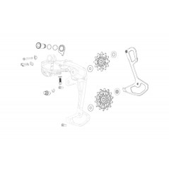 SRAM Juego ruletas ruedas cambio trasero axs incluye tornillos APEX XPLR 107949