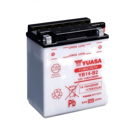 YUASA Batería con electrolito YB14-B2 COMBIPACK 1113583