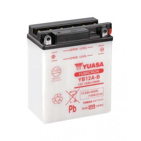 YUASA Battery with electrolyte YB12A-B COMBIPACK 1113585