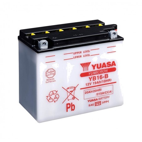 YUASA Batería con electrolito YB16-B COMBIPACK 1113591