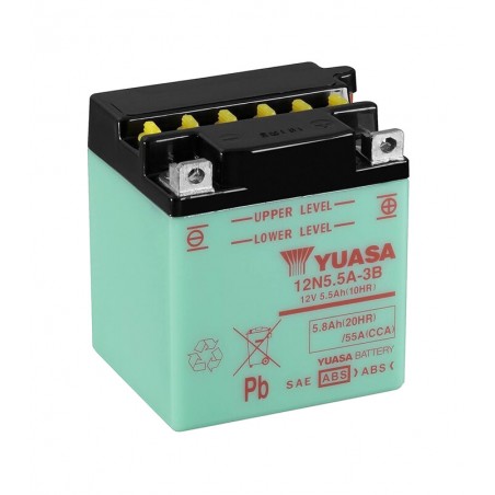 YUASA Battery with electrolyte 12N5.5A-3B COMBIPACK 1113598