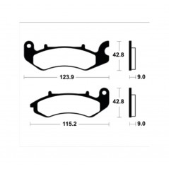 TECNIUM Organic Scooter Brake Pads ME468 1121495