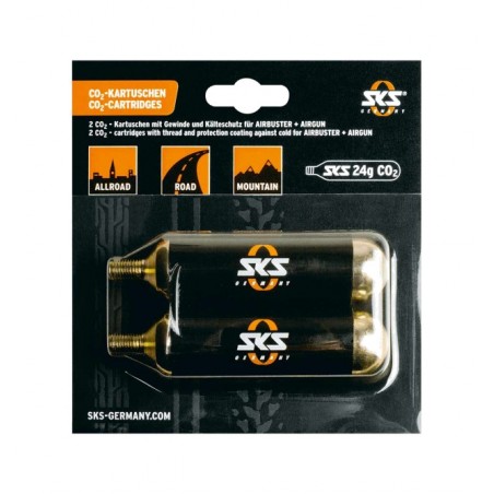 SKS Bottle cartridge with thread 16G SET FOR AIRBUSTER THREADED 2 PCS CO2 4002556636821