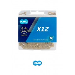 KMC Cadena para bicicleta X-12 TI-N 12V 126 LINKS 234 G 4715575890197