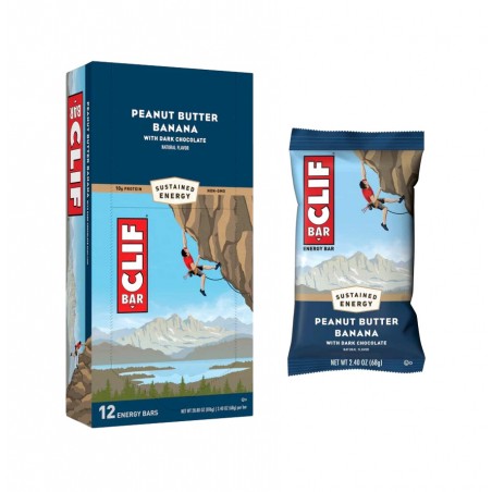 CLIF Peanut Butter, Banana and Chocolate Energy Bar 12U MANTEQUILLA DE CACAHUETE Y CHOCO 722252387653