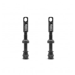 TÖLS Líquido antipinchazos para tubeless con kit de válvulas presta aluminio color negro mate 44MM BLACK 8436577118183