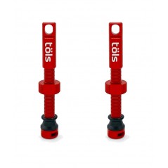 TÖLS Anti-puncture fluid for tubeless with matte red aluminum Presta valve kit 44MM MATE 8436577118206