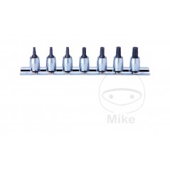 KO-KEN Juego 7 puntas de destornillador torx sin agujero 1/4 T10-T40 605.00.50