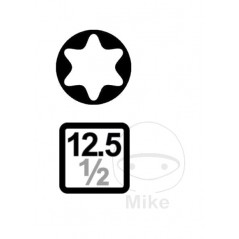 Juego llaves de vasos impacto versión larga E-TORX 1/2 E10-E24 605.13.61