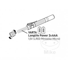 VARTA LED flashlight with 2 batteries AAA F10 PRO 1560154