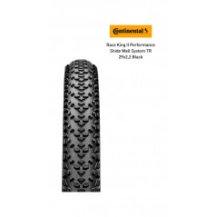 CONTINENTAL Cubierta neumatico para bicicleta RACE KING II PERFORMANCE SHIELDWALL SYSTEM TR 29X2,2 4019238797558