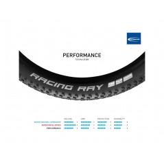 SCHWALBE Tire for bicycle RACING RAY PERF TWINSKIN TLR 29X2.25 B/B TUBELESS READY 4026495846271