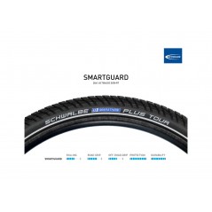 SCHWALBE Bicycle tire cover with anti-puncture protection 28X1.40 700X35C B/B+RT DE TOURING SMARTGUARD 4026495905138