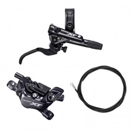 SHIMANO Kit de freno disco para bicicleta trasero con latiguillo BL-M8100 + BR-M8120 4 PISTONES XT 4550170447380