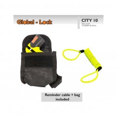 GLOBAL-LOCK Antirrobo disco con llave de discos y accesorios CITY 10 FUNDA +REMINDER 5726830