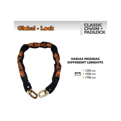 GLOBAL-LOCK Kit cadena + candado antirrobo 10X10X1500 CLASSIC PAD 5726958