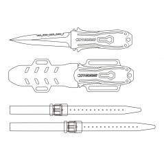 CRESSI DIVING KNIFE LIZARD BRC 559600
