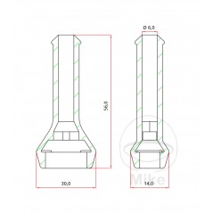 Manguito de goma 4 polos conector cable 158.09.73