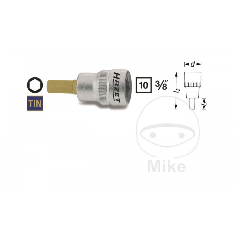 HAZET Allen screwdriver bit 3/8 6 MM 43.5 605.23.77