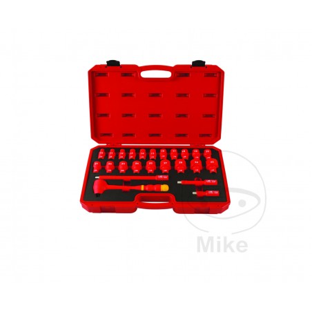 Insulated socket wrench set 24 pieces 1/2 605.61.40