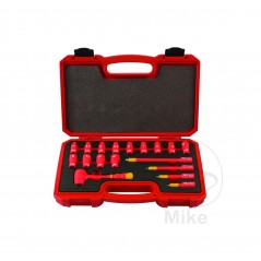 Insulated socket wrench set 18 pieces 1/4 605.61.45