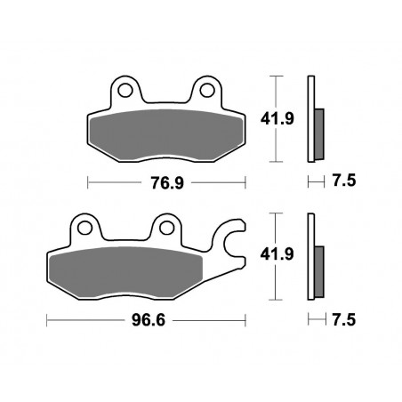 Sintered brake pads 07KA31SA