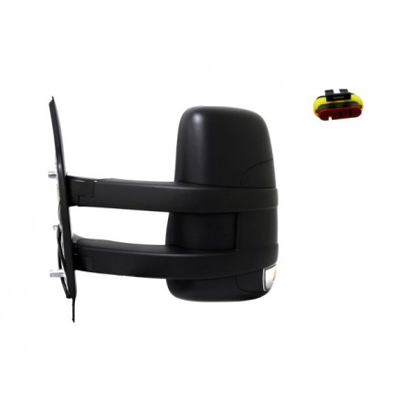 IPARLUX Espejo retrovisor completo izquierdo angulo muerto manual convexo con intermitente brazo largo 21421421