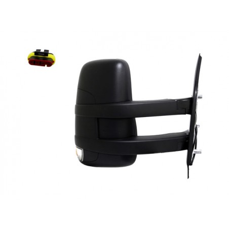 IPARLUX Espejo retrovisor completo derecho angulo muerto manual convexo con intermitente brazo largo 21421422
