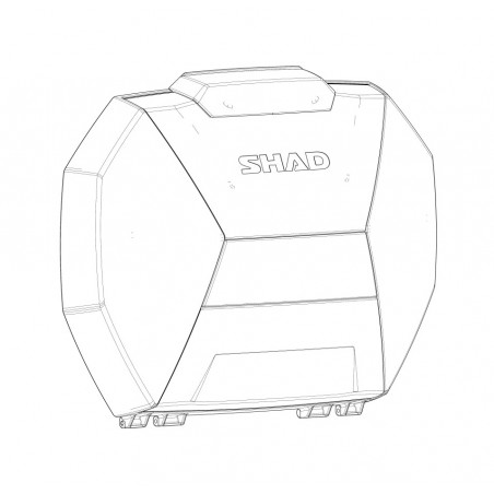 SHAD Tapa de aluminio recambio para maletas laterales SH38X D1B38TAMR