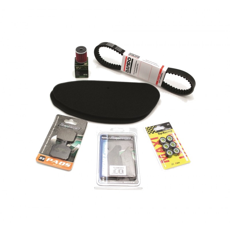 BIHR Kit de mantenimiento filtros aceite, aire y pastillas freno, correa rodillos 3031165