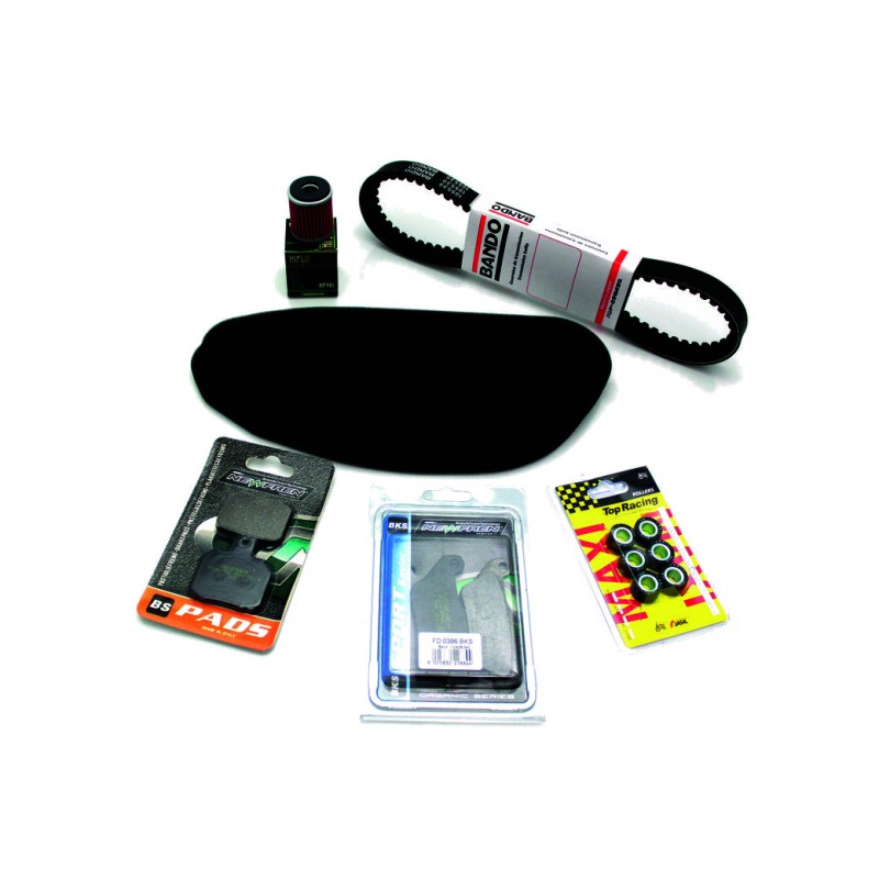 BIHR Maintenance kit for oil and air filters brake pads, belt rollers 3031164