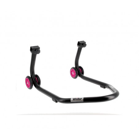 BIHR Rear stand with colored support and pink wheels HOME TRACK 'L' 3032156