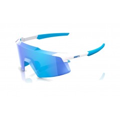 100% BICYCLE GLASSES FOR CYCLING SPORTS AEROCRAFT MATTE WHITE HIPER BLUE MIRROR 196261017755