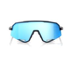 100% BICYCLE GLASSES FOR CYCLING SPORTS SLENDALE MATTE BLACK HIPER BLUE MULTILAYER MIRROR 196261050073