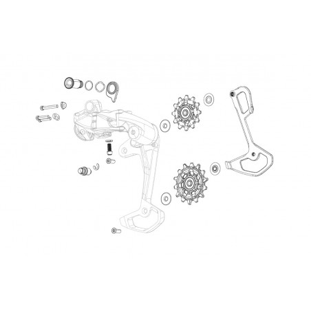 SRAM Kit tornillos montaje cambio RED AXS E1 28T-36D 108418