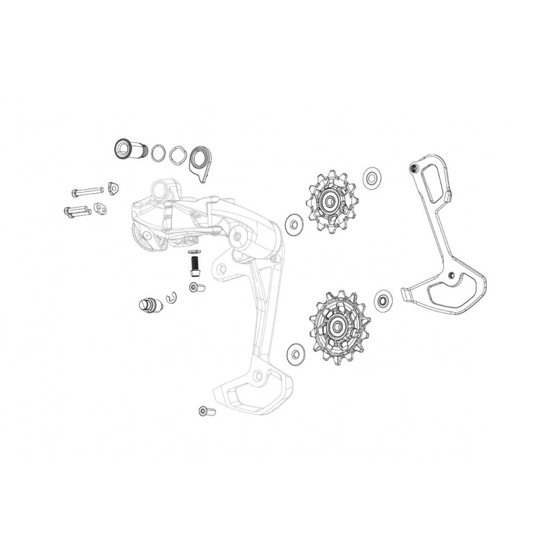 SRAM Jaula interior cambio RED AXS E1 CARBONO (INCLUYE TORNILLOS TITANIO) 108419