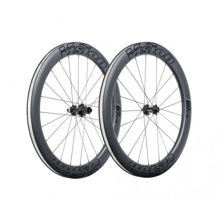 VISION Juego de ruedas carbono SC60 DISCO CENTERLOCK CUBIERTA TUBELESS READY SHIMANO HG11 724706