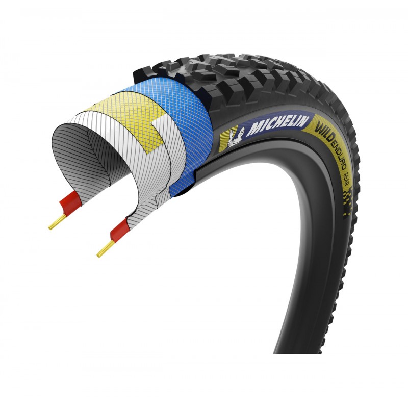 MICHELIN Cubierta neumatico para bicicleta WILD ENDURO TRASERA 29X2.40 RACING LINE PLEGABLE 61-622 724958