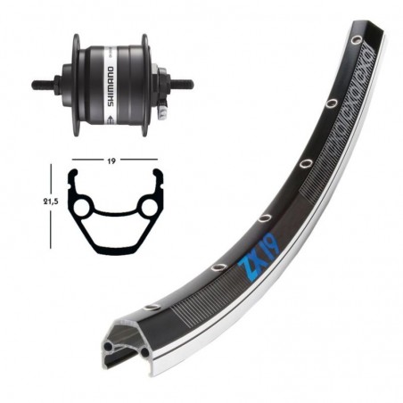 EXAL Aluminum wheel RD 26X1.75 ZX 19 NIRO 703138