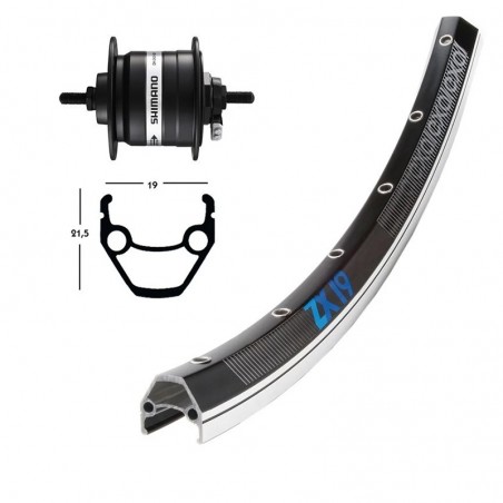 WINORA Rueda completa delantera de aluminio 26X1.75 DYN MOY DH3N20 EXAL ZX 19 703139