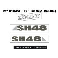SHAD SPARE ADHESIVE SPARE STICKERS TOP CASE BAGS OR TRUNK SH48 DARK GRAY D1B481ETR