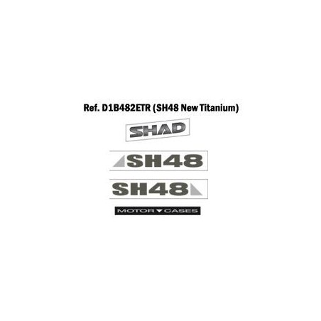 SHAD recambio de Adhesivos para baul maleta GRIS TITANIO SH 48 SH48 D1B482ETR