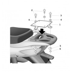 SHAD Anclajes soportes fijaciones herraje baul maleta TOP MASTER H0SH11ST