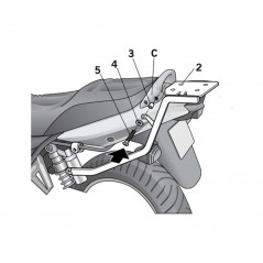 SHAD Anclajes soportes fijaciones herraje baul maleta Top Master H0TR78ST