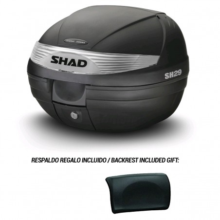 SHAD Baul maleta trasera moto con respaldo de regalo SH29 SH 29 29L D0B29100-KIT1