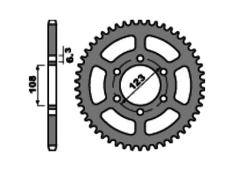 PBR Corona plato trasmision de acero estandar 53 420 4412 4090000353