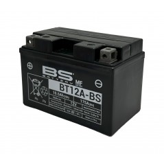 BS BATTERY Bateria BT12A-BS sin mantenimiento de 12V y 10AH para motos [MEJORADO] 14448