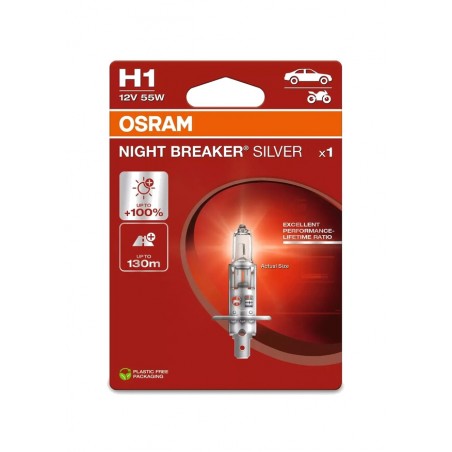 OSRAM Lámpara para faro NIGHT BREAKER H1 12V 55W - 1 UD 1129538