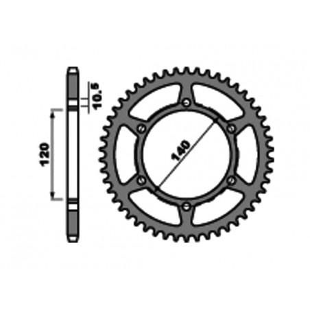 PBR Corona de acero estándar 475 - PASO 520 1075402008